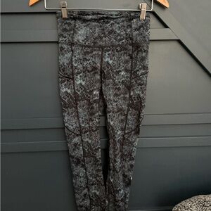 lululemon athletica Black Patterned Leggings